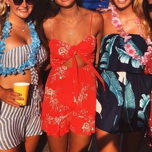 Red Floral Summer Dress